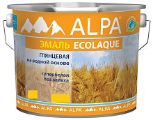 Эмаль универсальная Alpa Ecolaque глянцевая белая 2,5 л.