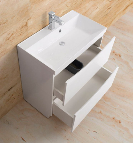 Мебель для ванной BelBagno Marino 100 bianco lucido, напольная фото 4