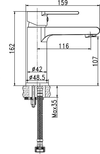 10 130 руб. Смеситель Cersanit Brasko Black 63107 для раковины фото 6 Смеситель Cersanit Brasko Black 63107 для раковины фото 6