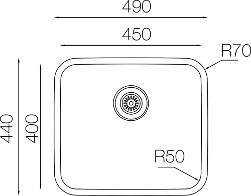 Мойка кухонная TopZero Undermount D450 GT8K фото 2