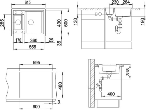 Мойка кухонная Blanco Metra 6 черная фото 2