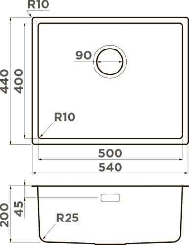 Комплект Мойка кухонная Omoikiri Tadzava 54-U/I + Смеситель Blanco Fontas-S II 525198 для кухонной мойки фото 6