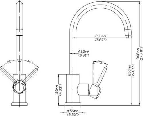 Комплект Мойка кухонная Seaman Eco Marino SMB-4550S + Смеситель Seaman Eco Koblenz SSN-2060 для кухонной мойки фото 6