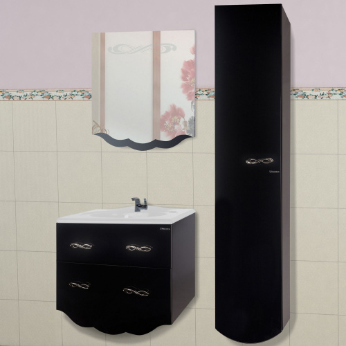 Мебель для ванной Bellezza Версаль 90 черная фото 6