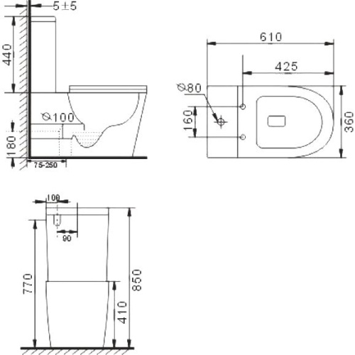 Унитаз-компакт TEKA Nexos 117330000 rimless, с микролифтом фото 6