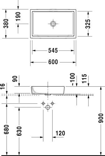 Раковина Duravit Air 2351600000 60 см фото 2