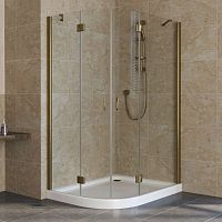 Душевой уголок Vegas Glass AFS-F Lux 120*110 05 01 R профиль бронза, стекло прозрачное