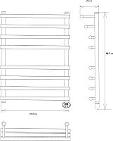 Полотенцесушитель электрический Двин F primo electro 80/50 1"-3/4"-1/2" золотой хром