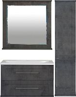 Мебель для ванной Misty Марта 80 подвесная, темный бетон