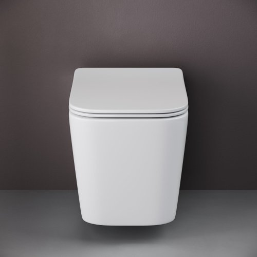 Унитаз подвесной Ceramica Nova Cubic CN1806 с микролифтом, безободковый фото 3