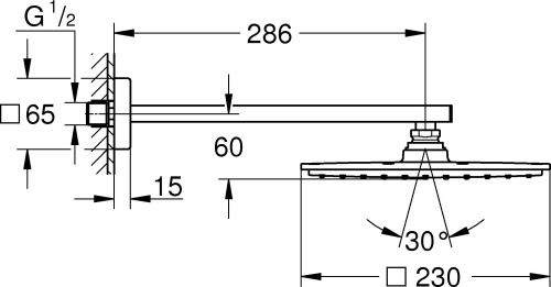 Верхний душ Grohe Rainshower Allure 230 26064000 фото 3