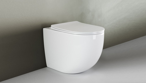 Унитаз приставной Ceramica Nova Mia CN1810 с микролифтом, безободковый фото 7