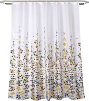 Штора для ванной Carnation Home Fashions Garland 180х180 см, yellow