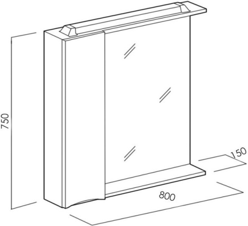 Зеркало BelBagno Marino 80 L фото 6
