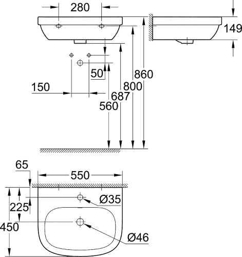 Раковина Grohe Euro Ceramic 3933600H фото 13