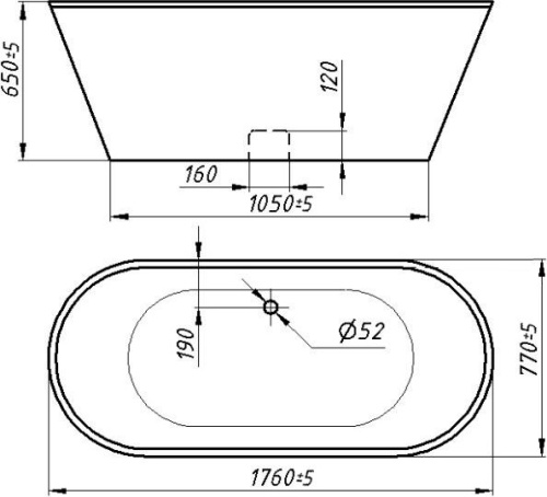 Ванна из искусственного камня Фэма Грация 180x80 фото 7