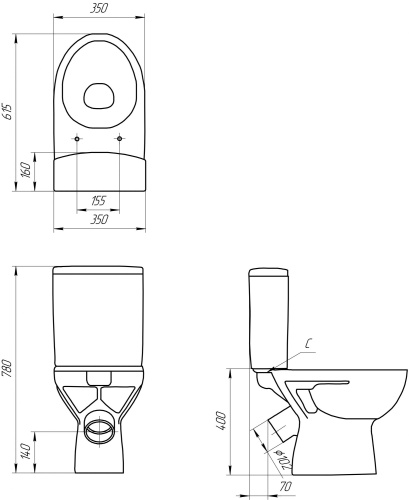 Комплект Унитаз-компакт Cersanit Geo 031 3/6 DPL EO + Гигиенический душ Lemark Solo LM7165C со смесителем, С ВНУТРЕННЕЙ ЧАСТЬЮ фото 5