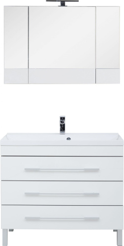 Мебель для ванной Aquanet Верона 100 белая фото 5