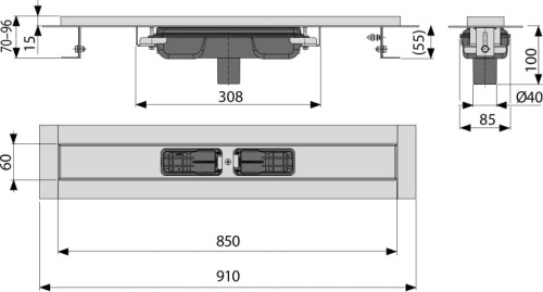 Душевой лоток AlcaPlast APZ1101-850 85 см фото 4