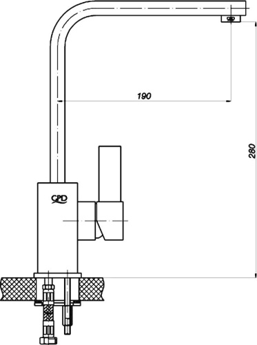 Смеситель GPD Aduro MTE95 для кухонной мойки фото 2