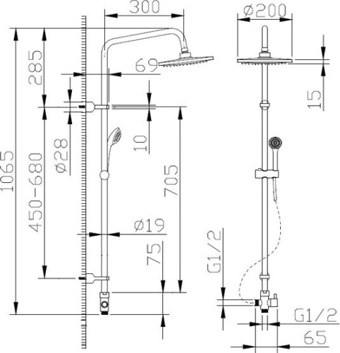 Душевая стойка Bravat Fit D283CP-2-RUS фото 11