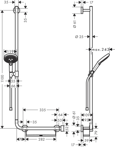 Душевой гарнитур Hansgrohe Raindance Select S 26324000 хром фото 5