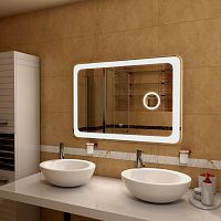 Зеркало Art&Max Latina 100х80 с косметической линзой