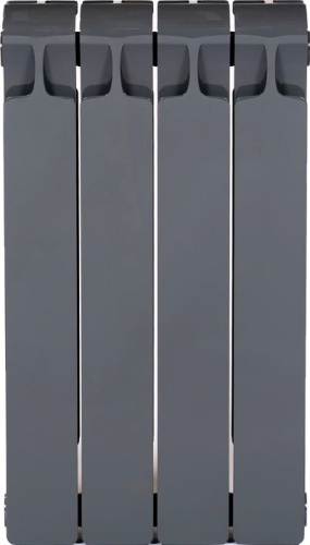 Радиатор биметаллический Rifar Monolit 500 4 секции, титан фото 8