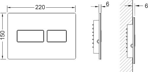 Кнопка смыва TECE TECEsolid 9240433 белая матовая фото 3