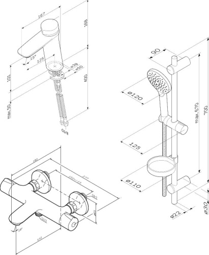 Душевой комплект AM.PM Inspire V2.0 F40950A02 фото 10