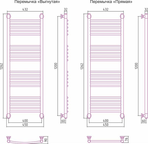 Полотенцесушитель водяной Сунержа Богема+ 120x40 фото 3