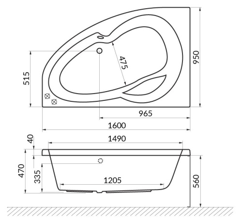 Акриловая ванна Excellent Newa WAEX.NEL16.SOFT 160x95 L фото 4