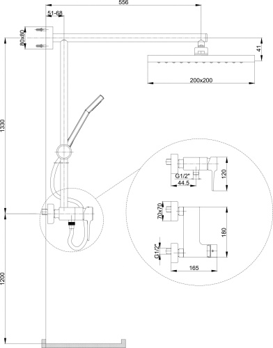 33 520 руб. Душевая стойка E.C.A. Caro 102154006EX фото 2 Душевая стойка E.C.A. Caro 102154006EX фото 2