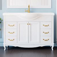 Мебель для ванной ValenHouse Эллина 120 белая, фурнитура золото