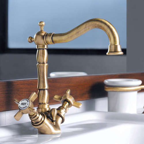 Смеситель Migliore Princeton 19349 для раковины, бронза фото 2