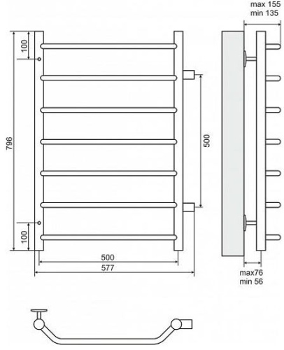 14 150 руб. Полотенцесушитель водяной Terminus Виктория П7 500x796 с боковым подключением 500 фото 3 Полотенцесушитель водяной Terminus Виктория П7 500x796 с боковым подключением 500 фото 3