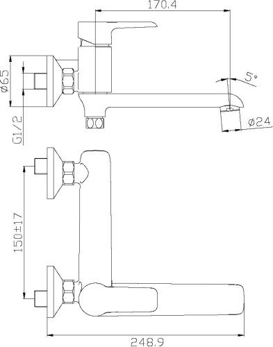14 590 руб. Смеситель Rossinka W W35-33 для ванны с душем фото 2 Смеситель Rossinka W W35-33 для ванны с душем фото 2