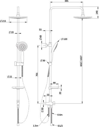 23 180 руб. Душевая стойка Swedbe Calypso 5007 фото 2 Душевая стойка Swedbe Calypso 5007 фото 2