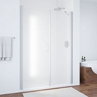 Душевая дверь в нишу Vegas Glass EP-F-2 165 07 10 L профиль матовый хром, стекло сатин