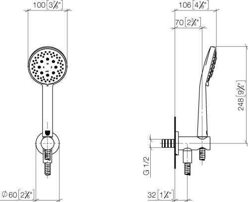 Душевой гарнитур Dorn Bracht Rounded generic 27803660-00 хром фото 2