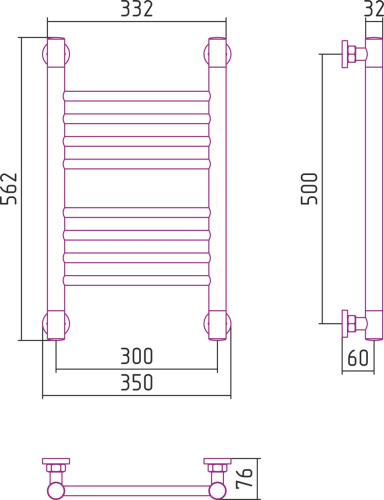 26 200 руб. Полотенцесушитель водяной Сунержа Богема+ 50x30, прямая фото 5 Полотенцесушитель водяной Сунержа Богема+ 50x30, прямая фото 5
