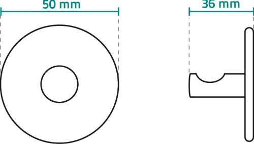 Крючок Ridder 131040301 самоклеящийся, белый фото 2