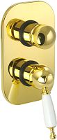 Смеситель Migliore Oxford 19177 С ВНУТРЕННЕЙ ЧАСТЬЮ, для ванны с душем, золото