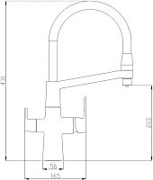 Смеситель Steel Hammer SH 818-6 BLACK BR для кухонной мойки