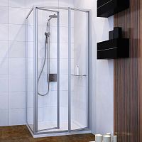 Душевой уголок GuteWetter Practic Square GK-402 правая 110x110 см стекло бесцветное, профиль матовый хром