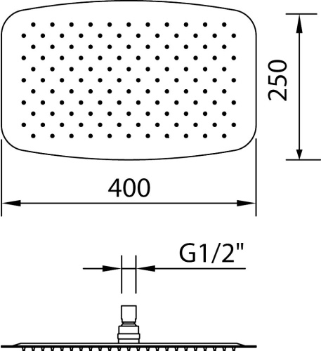 Верхний душ Clever Slim Inox Air 99601 фото 2