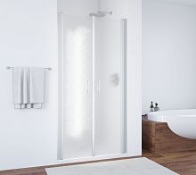 Душевая дверь в нишу Vegas Glass E2P 85 07 02 профиль матовый хром, стекло шиншилла