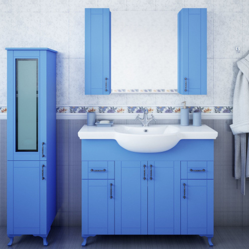 Мебель для ванной Sanflor Глория 105, голубая фото 7