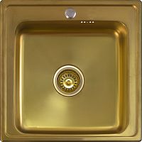 Комплект Мойка кухонная Seaman Eco Wien SWT-5050-Antique gold satin + Смеситель Seaman Barcelone SSL-5361 Antique Gold для кухонной мойки