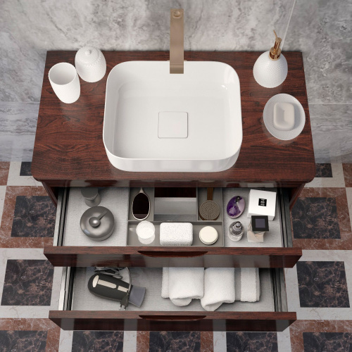 Мебель для ванной Opadiris Престиж 90 орех антикварный фото 3